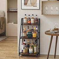 4段コーナー酒棚 ワイン・ウイスキー収納ラック グラスホルダー付 高さ調節可能 Amazon｜ワインラック ウイスキー棚 ボトルラック 4段階段状コーナー酒